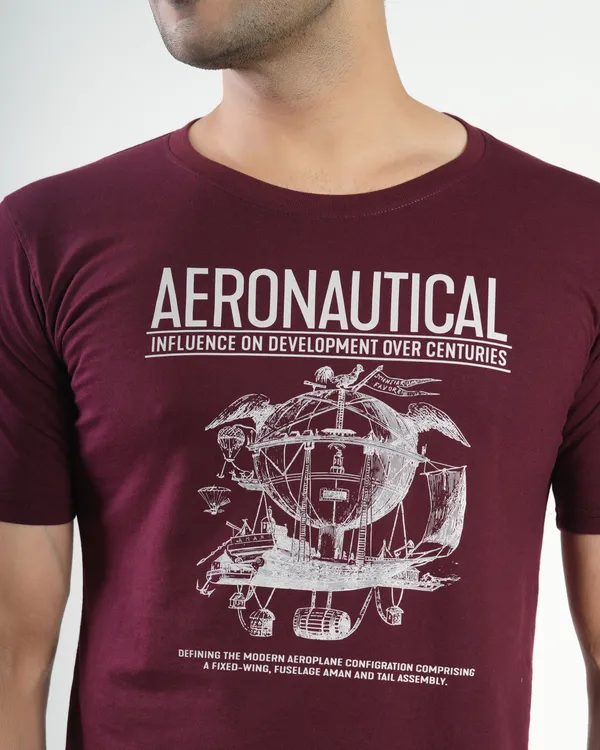 Maroon_Premium_Cotton_Round_Neck_Trendy_Regular_Fit_Half_Sleeve_T-Shirt_For_Men