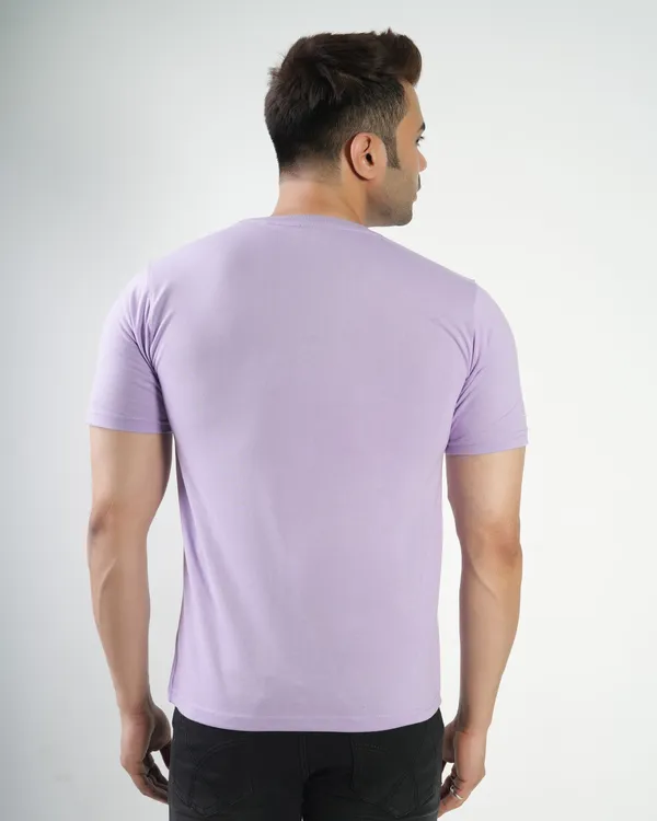 Lavender_Premium_Cotton_Round_Neck_Trendy_Regular_Fit_Half_Sleeve_T-Shirt_For_Men