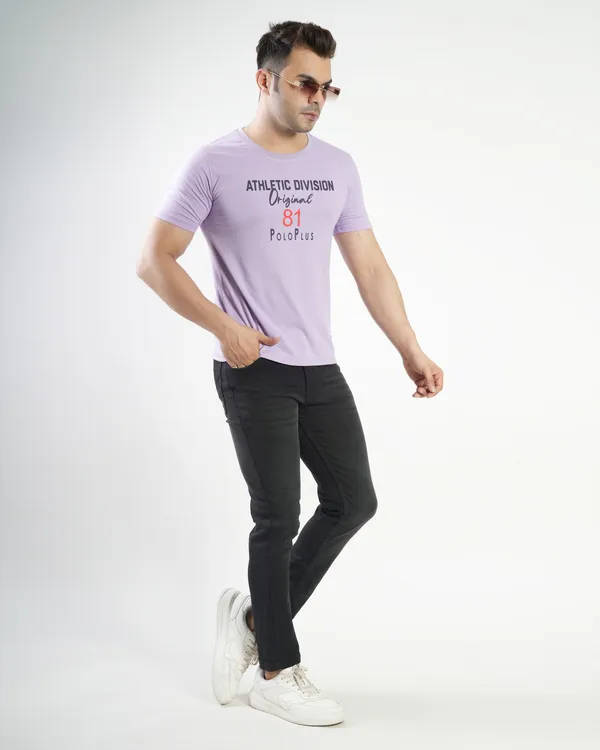 Lavender_Premium_Cotton_Round_Neck_Trendy_Regular_Fit_Half_Sleeve_T-Shirt_For_Men