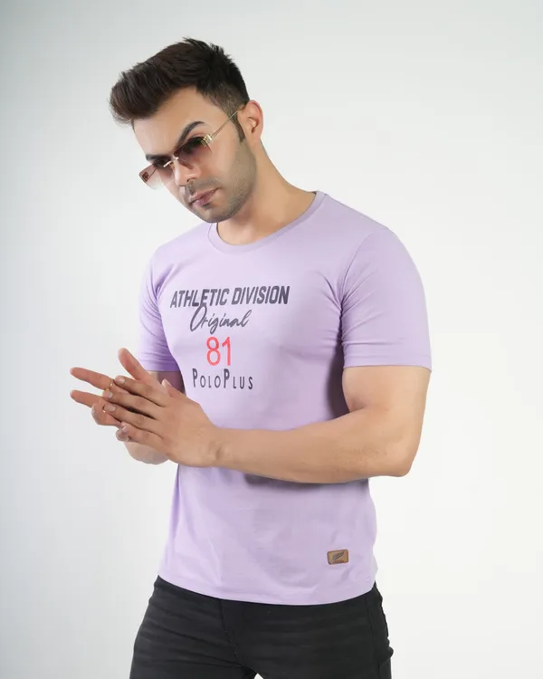 Lavender_Premium_Cotton_Round_Neck_Trendy_Regular_Fit_Half_Sleeve_T-Shirt_For_Men