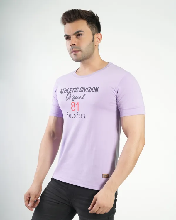 Lavender_Premium_Cotton_Round_Neck_Trendy_Regular_Fit_Half_Sleeve_T-Shirt_For_Men