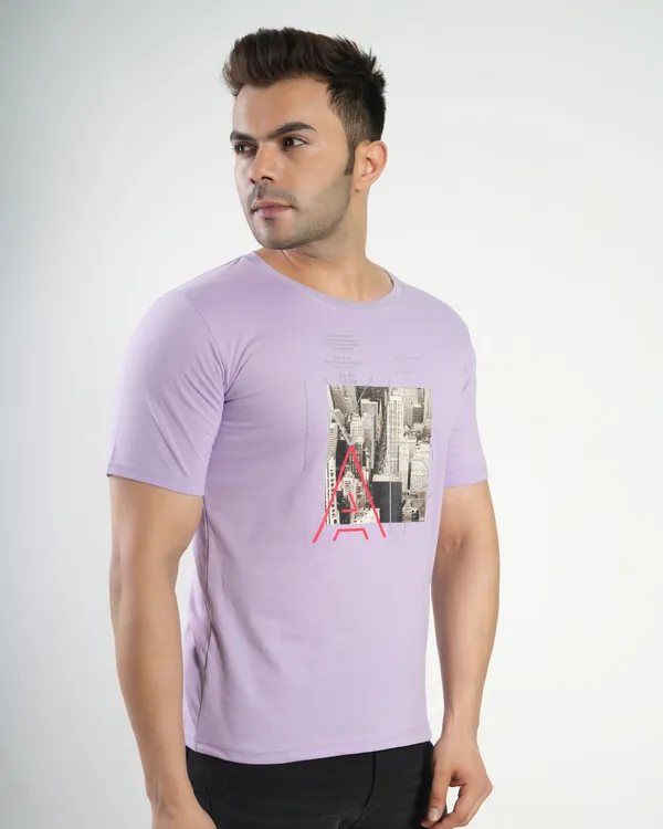 Lavender_Premium_Cotton_Round_Neck_Trendy_Regular_Fit_Half_Sleeve_T-Shirt_For_Men