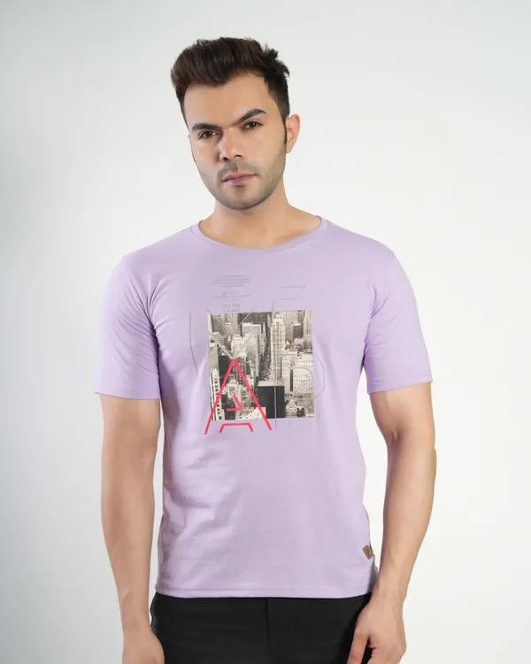 Lavender_Premium_Cotton_Round_Neck_Trendy_Regular_Fit_Half_Sleeve_T-Shirt_For_Men