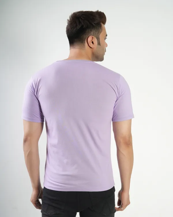 Lavender_Premium_Cotton_Round_Neck_Trendy_Regular_Fit_Half_Sleeve_T-Shirt_For_Men