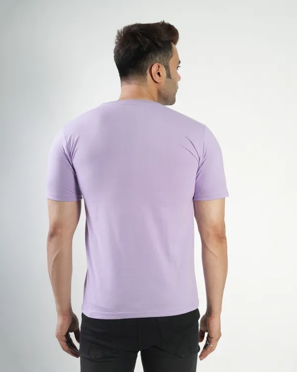Lavender_Premium_Cotton_Round_Neck_Trendy_Regular_Fit_Half_Sleeve_T-Shirt_For_Men