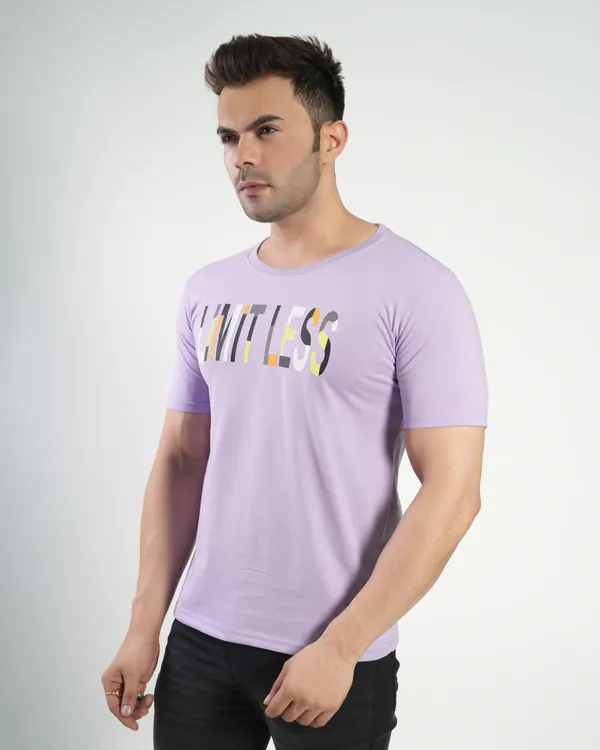 Lavender_Premium_Cotton_Round_Neck_Trendy_Regular_Fit_Half_Sleeve_T-Shirt_For_Men