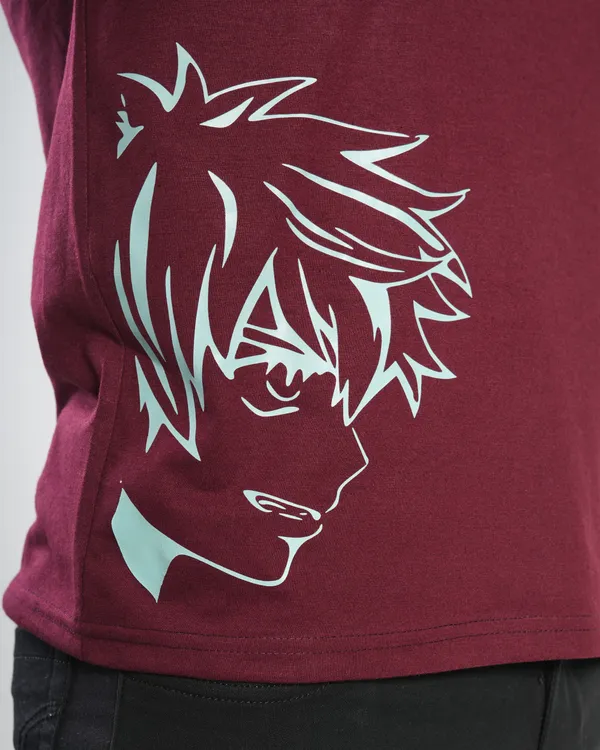 Maroon_Premium_Cotton_Round_Neck_Trendy_Regular_Fit_Half_Sleeve_T-Shirt_For_Men