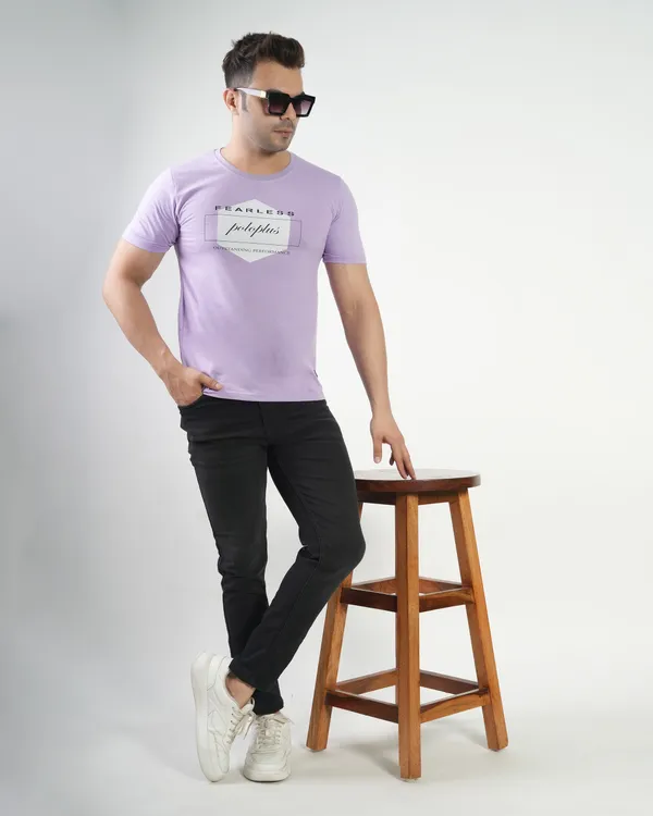 Lavender_Premium_Cotton_Round_Neck_Trendy_Regular_Fit_Half_Sleeve_T-Shirt_For_Men