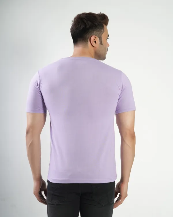 Lavender_Premium_Cotton_Round_Neck_Trendy_Regular_Fit_Half_Sleeve_T-Shirt_For_Men