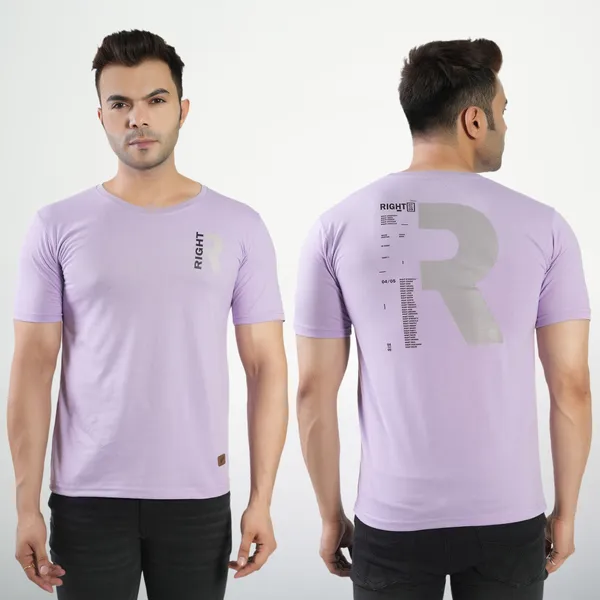 Lavender_Premium_Cotton_Round_Neck_Trendy_Regular_Fit_Half_Sleeve_T-Shirt_For_Men