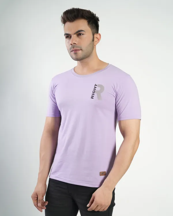 Lavender_Premium_Cotton_Round_Neck_Trendy_Regular_Fit_Half_Sleeve_T-Shirt_For_Men