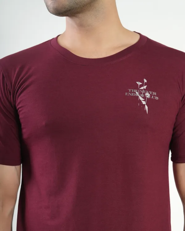 Maroon_Premium_Cotton_Round_Neck_Trendy_Regular_Fit_Half_Sleeve_T-Shirt_For_Men