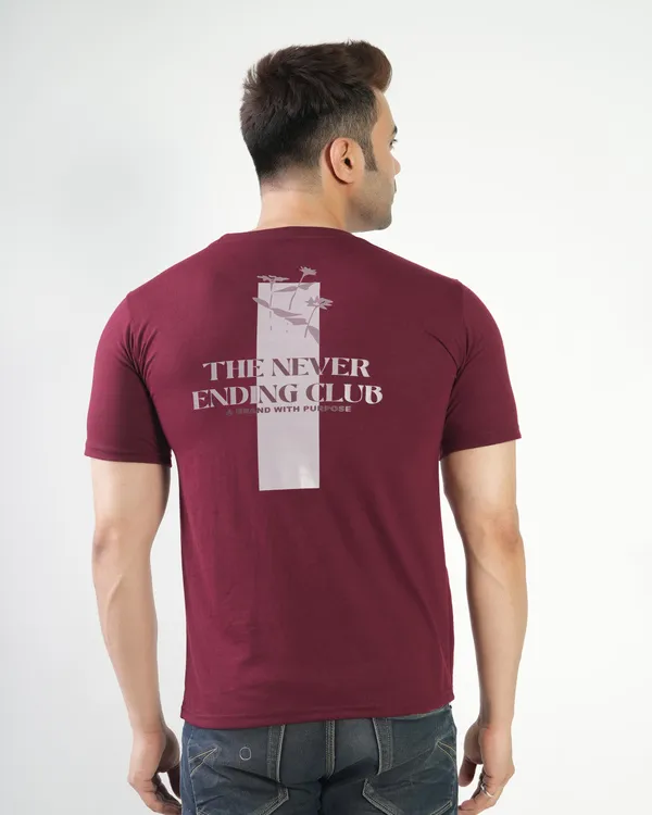 Maroon_Premium_Cotton_Round_Neck_Trendy_Regular_Fit_Half_Sleeve_T-Shirt_For_Men