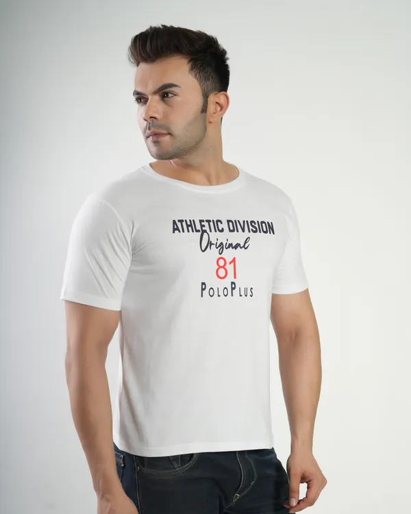 White_Premium_Cotton_Round_Neck_Trendy_Regular_Fit_Half_Sleeve_T-Shirt_For_Men