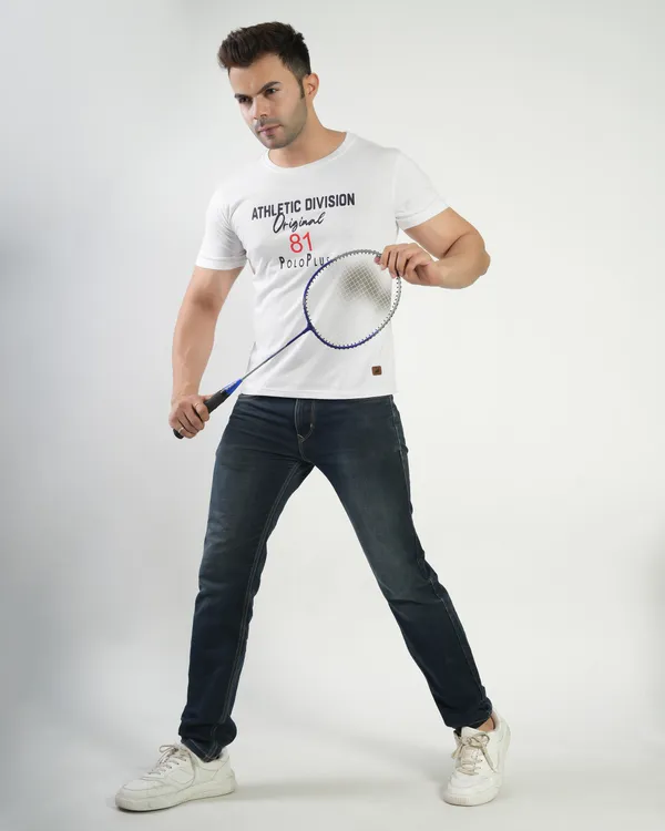 White_Premium_Cotton_Round_Neck_Trendy_Regular_Fit_Half_Sleeve_T-Shirt_For_Men
