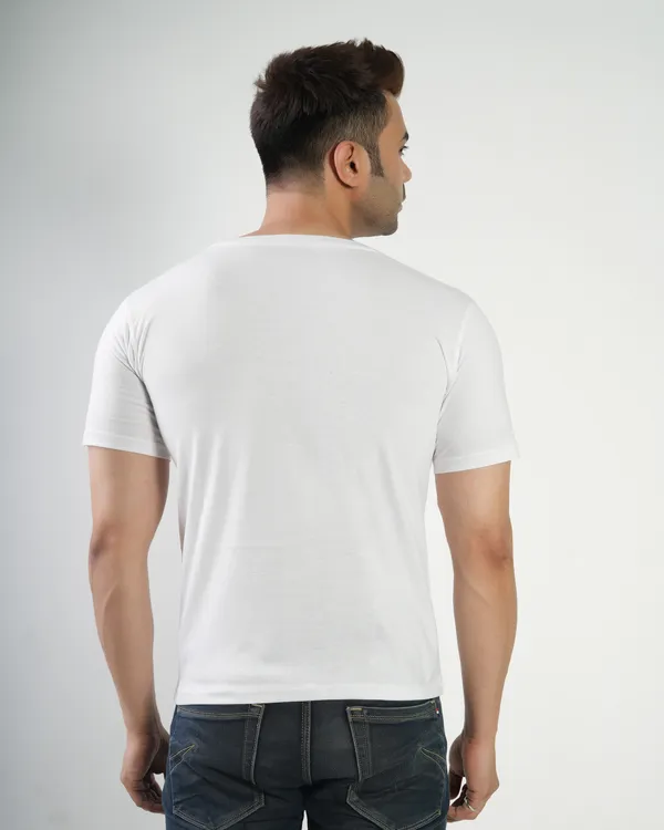 White_Premium_Cotton_Round_Neck_Trendy_Regular_Fit_Half_Sleeve_T-Shirt_For_Men