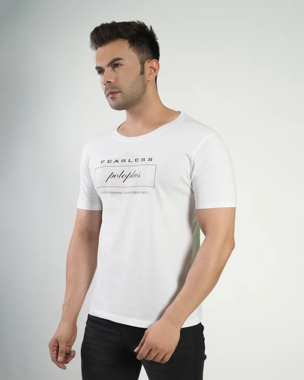 White_Premium_Cotton_Round_Neck_Trendy_Regular_Fit_Half_Sleeve_T-Shirt_For_Men