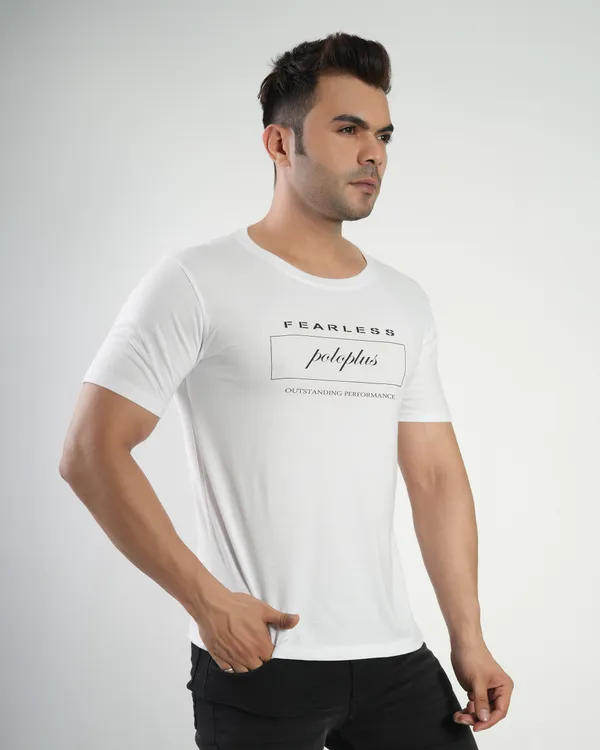 White_Premium_Cotton_Round_Neck_Trendy_Regular_Fit_Half_Sleeve_T-Shirt_For_Men
