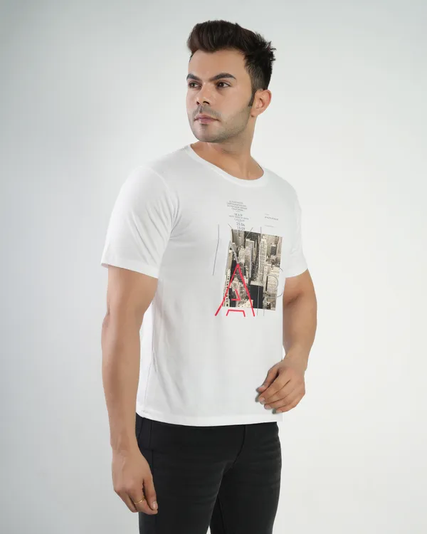White_Premium_Cotton_Round_Neck_Trendy_Regular_Fit_Half_Sleeve_T-Shirt_For_Men