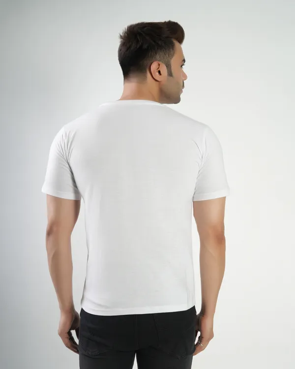 White_Premium_Cotton_Round_Neck_Trendy_Regular_Fit_Half_Sleeve_T-Shirt_For_Men
