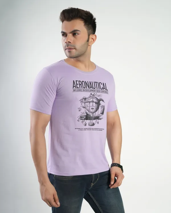 Lavender_Premium_Cotton_Round_Neck_Trendy_Regular_Fit_Half_Sleeve_T-Shirt_For_Men