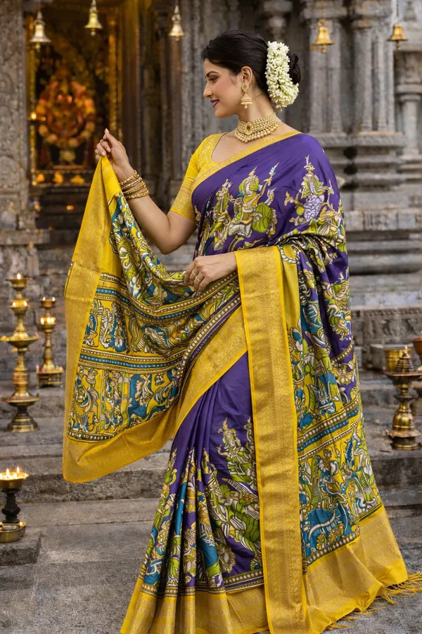 Blue_Designer_Dila_Silk_Saree_With_Blouse_Piece_
