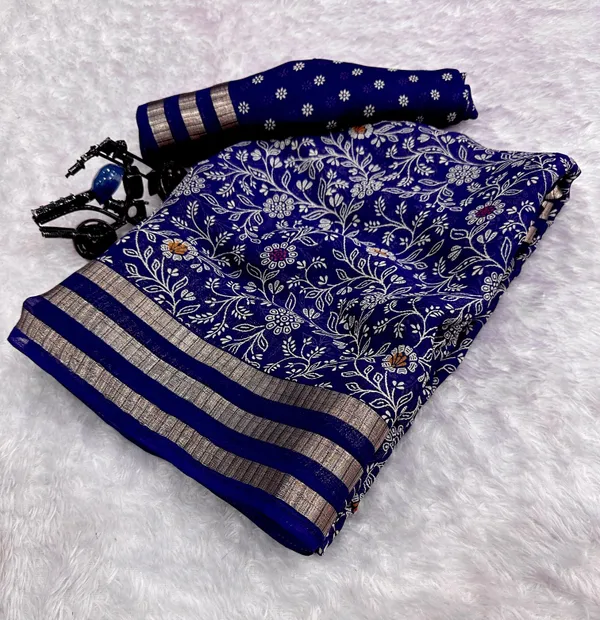 Primium_Soft_Marshmallow_Design_With_Blouse_Piece__blue