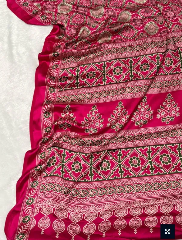 Rani_Ajrakh_Printed_Soft_Modal_Silk_Natural_Print_Saree_For_Women