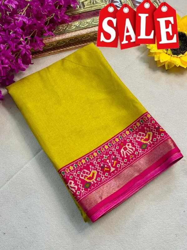 Traditional_Patola_Border_Saree_With_Plain_Body_Dola_Silk_Saree_-__Mustard_Yellow