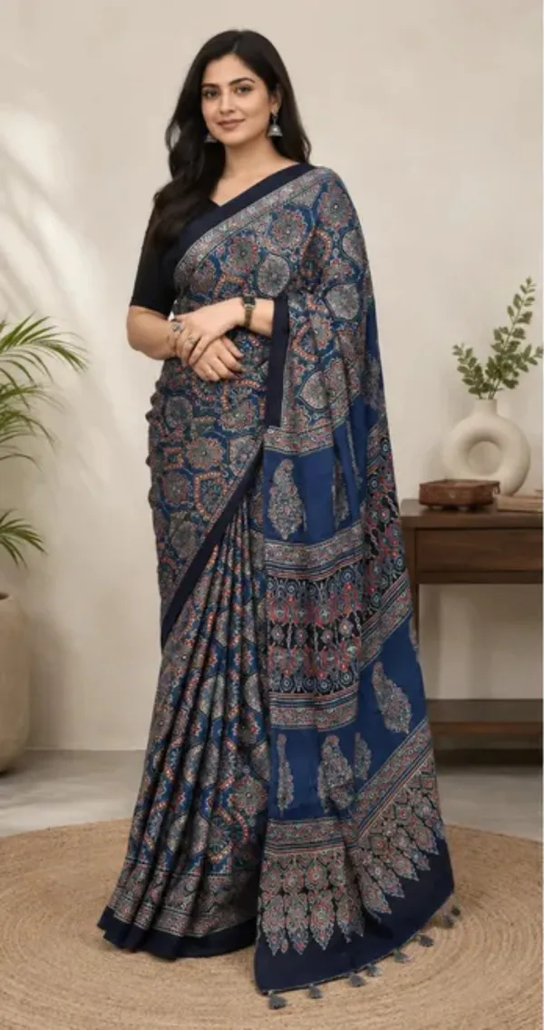 Shree_Kala_Blue_Ajrakh_Modal_Silk_Saree_