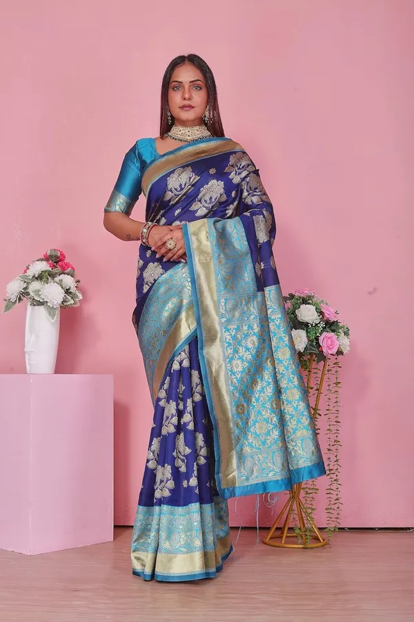 Blue_&_Aqua_Kanjivaram_Style_Soft_Silk_Saree_For_Women_Blue_&_Aqua_Soft_Soft_Silk_Saree_With_Rich_Pallu_And_Blouse_Piece_|_South_Indian_Wedding_Saree