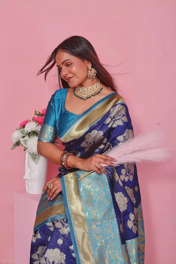 Blue_&_Aqua_Kanjivaram_Style_Soft_Silk_Saree_For_Women_Blue_&_Aqua_Soft_Soft_Silk_Saree_With_Rich_Pallu_And_Blouse_Piece_|_South_Indian_Wedding_Saree