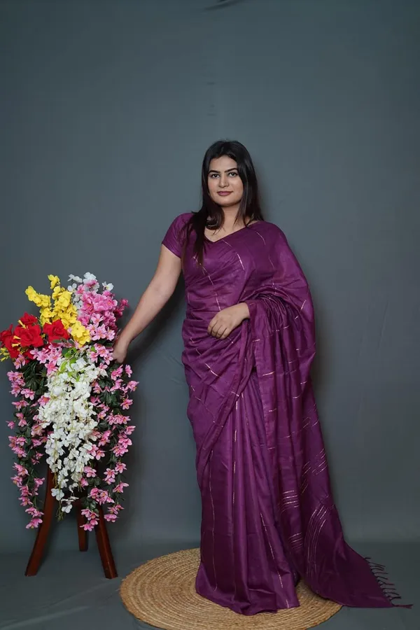 Purple_Soft_Cotton_Lightweight_Saree_For_Everyday_Wear_|_Includes_Unstitched_Blouse_Piece
