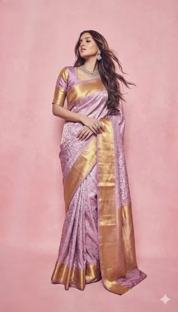 Pink_&_Gold_Kanjivaram_Soft_Silk_Saree_For_Women_With_Blouse_Piece_Elegant_Pink_&_Gold_Soft_Soft_Silk_Saree_For_Wedding