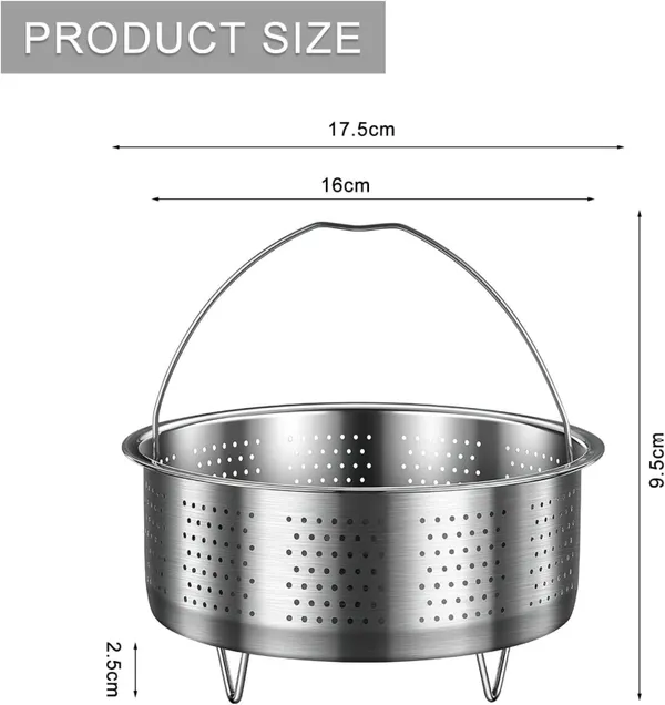 Silver_20Cm_Stainless_Steel_Steamer_Basket_With_Handle,_–_Rice_Cooker_Steaming_Insert_For_Vegetables,_Meat,_Fish_&_Food_–_Durable_Metal_Steamer_For_Kitchen_Cookware_&_Warmers