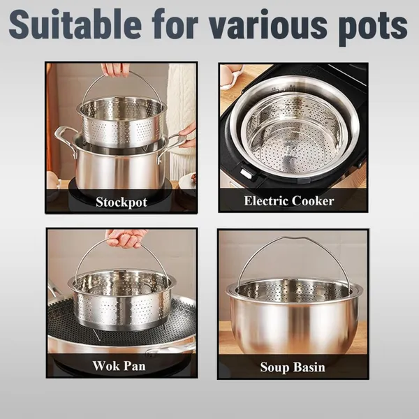 Silver_20Cm_Stainless_Steel_Steamer_Basket_With_Handle,_–_Rice_Cooker_Steaming_Insert_For_Vegetables,_Meat,_Fish_&_Food_–_Durable_Metal_Steamer_For_Kitchen_Cookware_&_Warmers