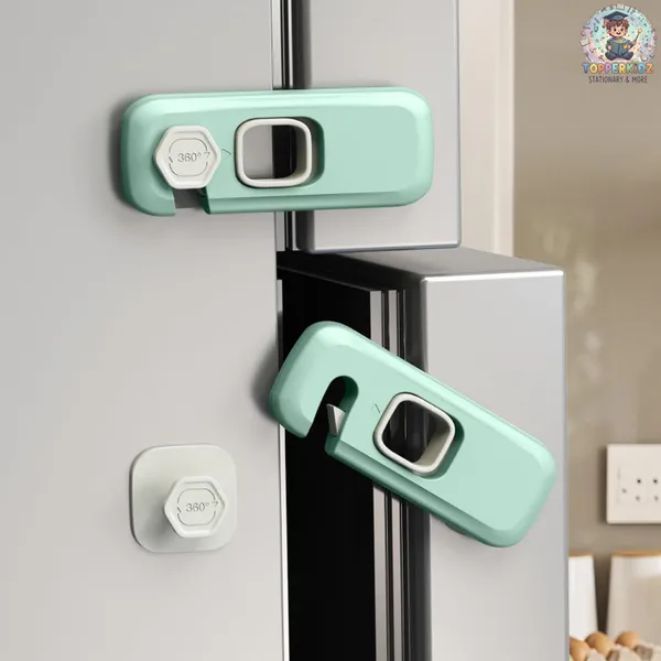 Child_Proof_Refrigerator_Lock,_Fridge_Lock_for_Kids_with_Sticky_Adhesive_Pads,_2_Piece_Fridge_&_Cabinet_Safety_Locks_with_Easy_Adhesive_Installation,_Child_Safety_Locks_for_Doors,_Baby_Proofing_Cabinet_Lock,_Lock_Apply_to_Max_1"(25mm)