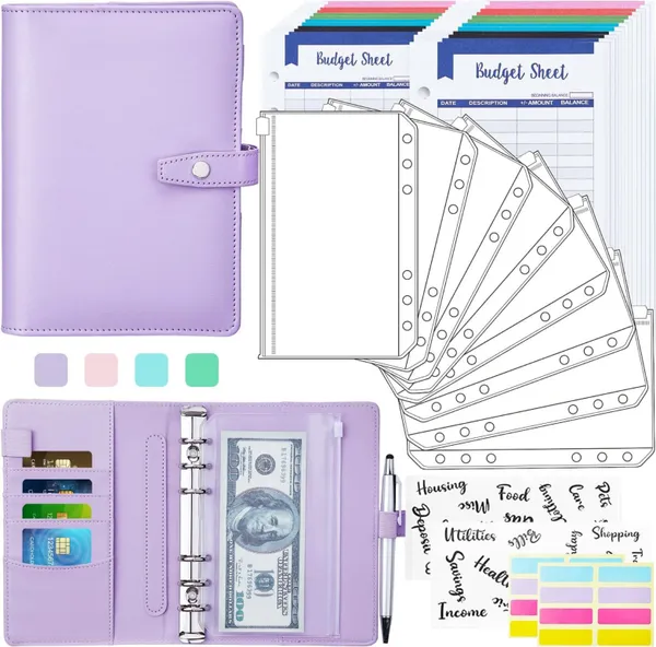 Purple_A6_Budget_Binder_Notebook_-_Pu_Leather_Wallet_Budget_Planner_And_Organizer_With_6_Ring_Binder,_8_Zippered_Cash_Envelopes_And_12_Expense_Budget_Sheet,_Planner_Budget_Wallet_For_Budgeting_And_Saving_Money