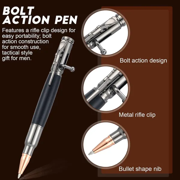 Bolt_Action_Pen,_Bullet_Shaped_Metal_Pen_&_1_Piece_Pen_Refiles_with_Present_Box,_Bullet_Pen_for_Gun_Lover,_Stylish_&_Fun_Ballpoint_Pens_for_All_Ages,_Ink_Refillable_Office,_School,_Decor_Gift_for_Students_&_Colleague._(Black)