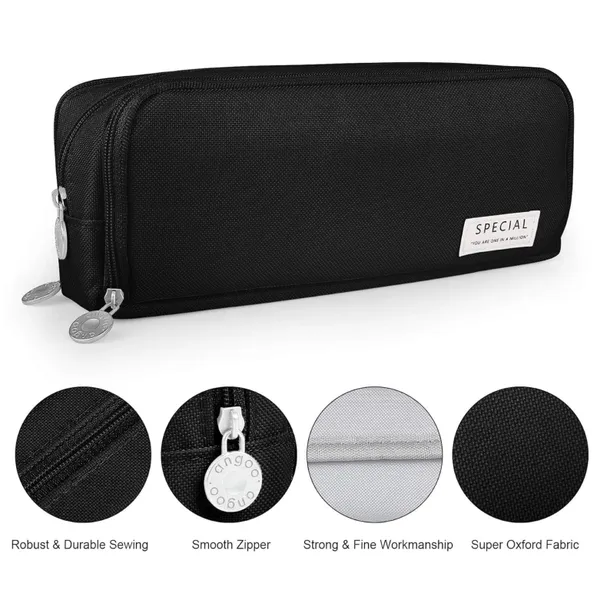 Black_Canvas_Large_Capacity_Pencil_Pouch,_3_Compartments_Pen_&_Pencil_Pouches,_Portable_Stationery_Organizer_Bag,_Aesthetic_Pencil_Case_With_Multiple_Compartment_&_Zipper,_Kids_Cute_Stationery_Gift,_Big_Pencil_Bag_For_School,_College,_Office_(Black)