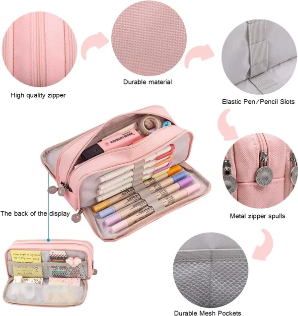 Pink_Canvas_Large_Capacity_Pencil_Pouch,_3_Compartments_Pen_&_Pencil_Pouches,_Portable_Stationery_Organizer_Bag,_Aesthetic_Pencil_Case_With_Multiple_Compartment_&_Zipper,_Kids_Cute_Stationery_Gift,_Big_Pencil_Bag_For_School,_College,_Office_(Pink)