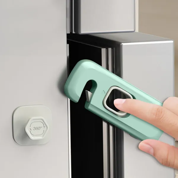 Child_Proof_Refrigerator_Lock,_Fridge_Lock_for_Kids_with_Sticky_Adhesive_Pads,_2_Piece_Fridge_&_Cabinet_Safety_Locks_with_Easy_Adhesive_Installation,_Child_Safety_Locks_for_Doors,_Baby_Proofing_Cabinet_Lock,_Lock_Apply_to_Max_1"(25mm)