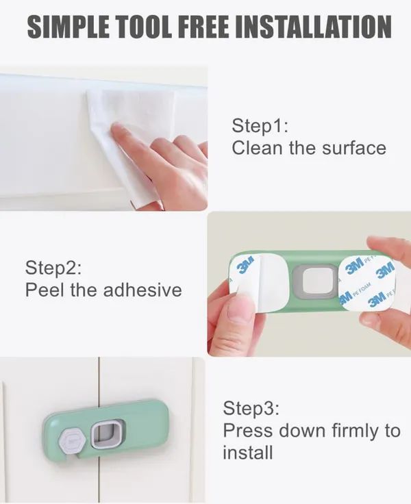 Child_Proof_Refrigerator_Lock,_Fridge_Lock_for_Kids_with_Sticky_Adhesive_Pads,_2_Piece_Fridge_&_Cabinet_Safety_Locks_with_Easy_Adhesive_Installation,_Child_Safety_Locks_for_Doors,_Baby_Proofing_Cabinet_Lock,_Lock_Apply_to_Max_1"(25mm)