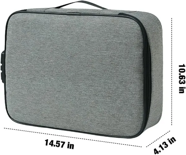 Gray_Document_Organizer_Bag,_3-Layer_Travel_File_Organiser,_Waterproof_Document_Storage_Bag_With_Password_Lock,_File_Folders_Bag_For_Certificates_&_Document_Safe_Pouch_Bag_For_Home,_Office_&_Travel.