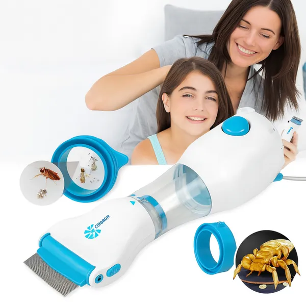 White_Electric_Vacuum_Comb_For_Lice_Treatment,_Our_V_Comb_Capture_3_Filter_Trap_Head_Lice_&_Eggs_Removed_From_The_Hair,_Electrical_Head_Lice_Comb,_Allergy_And_Chemical_Free_Head_Lice_Solution_Treatment_For_Children_&_Adults_(Refillable_Filters)