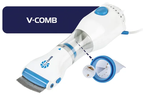 White_Electric_Vacuum_Comb_For_Lice_Treatment,_Our_V_Comb_Capture_3_Filter_Trap_Head_Lice_&_Eggs_Removed_From_The_Hair,_Electrical_Head_Lice_Comb,_Allergy_And_Chemical_Free_Head_Lice_Solution_Treatment_For_Children_&_Adults_(Refillable_Filters)