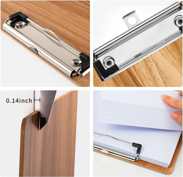 Brown_Examination_Writing_Pad_Clipboard,_Exam_Board_For_Students,_Solid_Plywood_Clipboard_With_Low_Profile_Clip_&_Hanging_Hole,_Durable_Wooden_Clip_Boards_For_Office,_School,_College_(A4_Size)