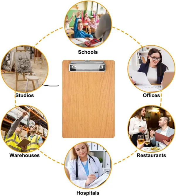 Brown_Examination_Writing_Pad_Clipboard,_Exam_Board_For_Students,_Solid_Plywood_Clipboard_With_Low_Profile_Clip_&_Hanging_Hole,_Durable_Wooden_Clip_Boards_For_Office,_School,_College_(A4_Size)