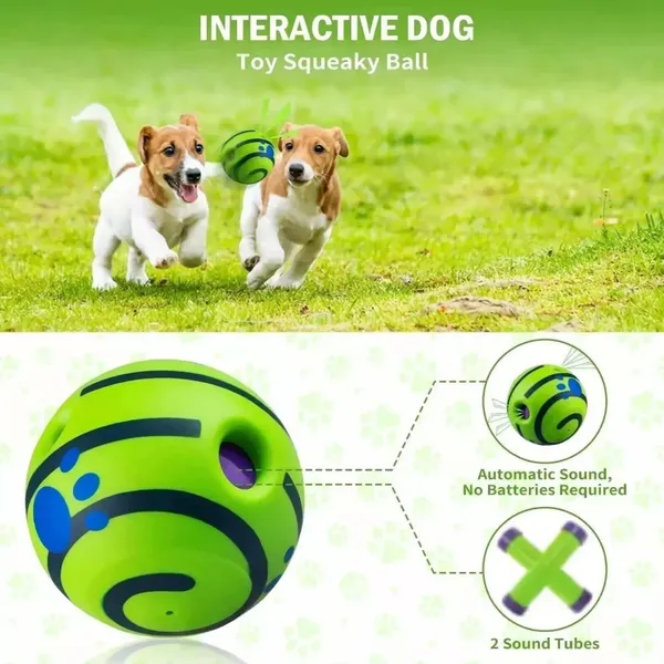 Green_Interactive_Giggle_Ball_For_Dog,_Squeaky_Toy_Keep_Your_Dog_Happy_All_Day,_Self_Play_Sound_Balls_For_Dogs_&_Cat,_14Cm_Bounce_&_Chew_Ball_For_Medium_&_Large_Breeds,_Training_Playing_Ball,_Fun_Giggle_Sounds_When_Rolled_Or_Shaken