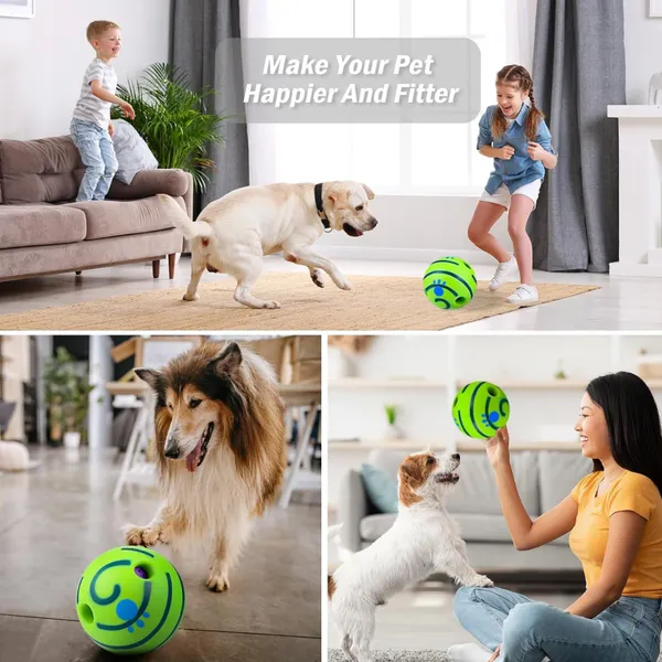 Green_Interactive_Giggle_Ball_For_Dog,_Squeaky_Toy_Keep_Your_Dog_Happy_All_Day,_Self_Play_Sound_Balls_For_Dogs_&_Cat,_14Cm_Bounce_&_Chew_Ball_For_Medium_&_Large_Breeds,_Training_Playing_Ball,_Fun_Giggle_Sounds_When_Rolled_Or_Shaken